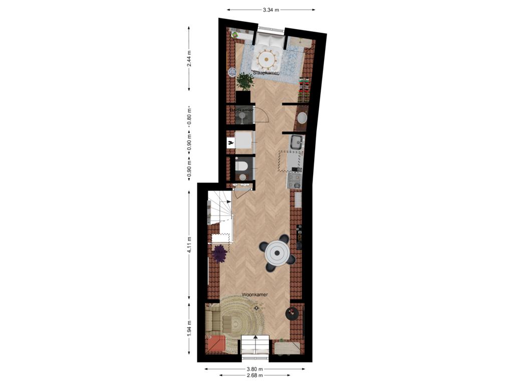 Bekijk plattegrond van 3e Etage van Hoogstraat 5-C