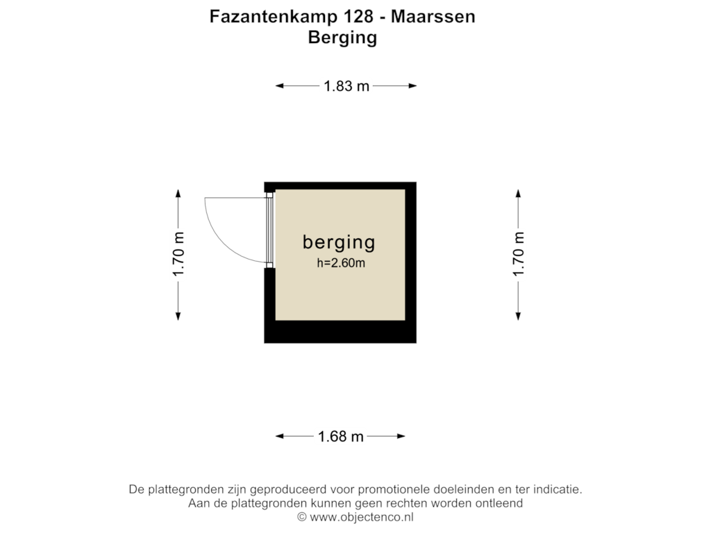 Bekijk plattegrond van BERGING van Fazantenkamp 128