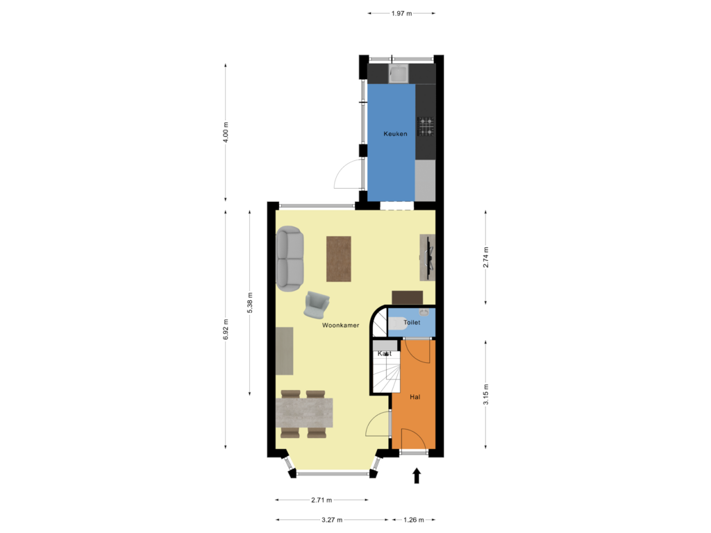 Bekijk plattegrond van begane grond van Van Brienenoordstraat 26