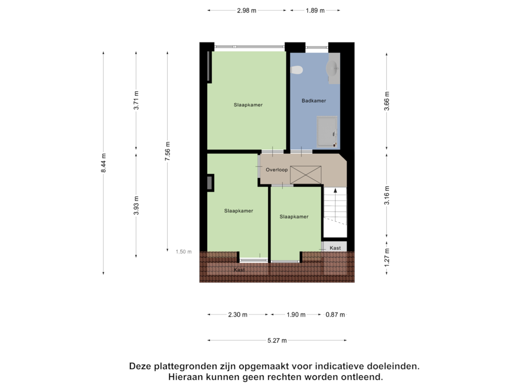 View floorplan of Eerste verdieping of Scheldestraat 79