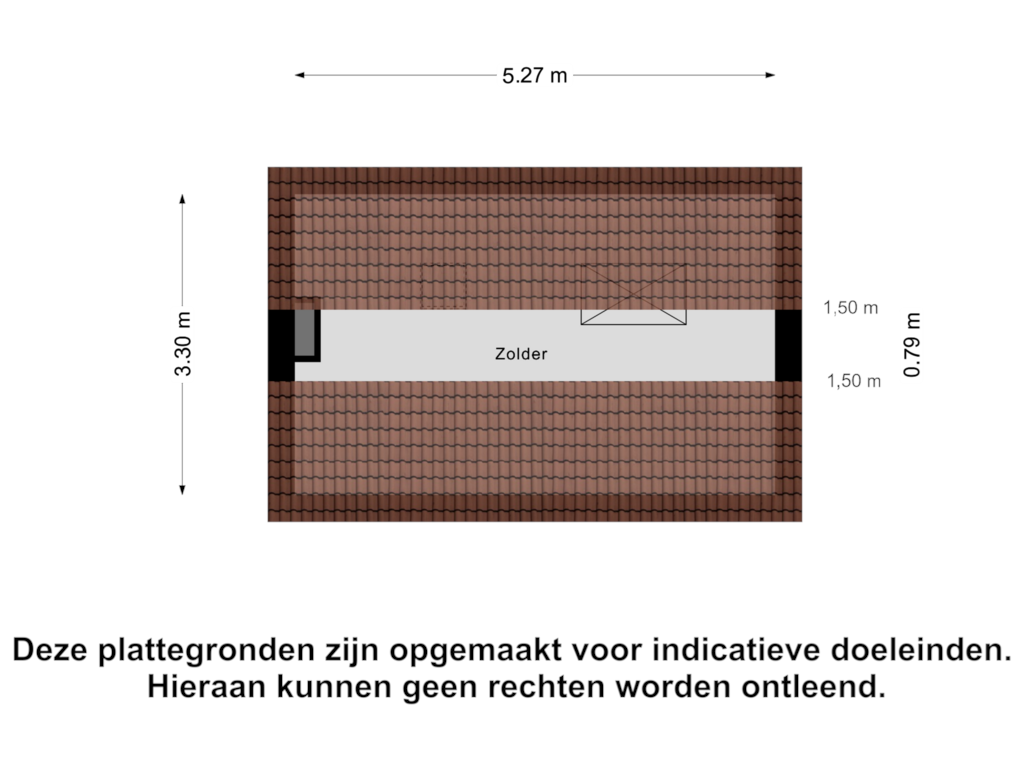 View floorplan of Zolder of Scheldestraat 79