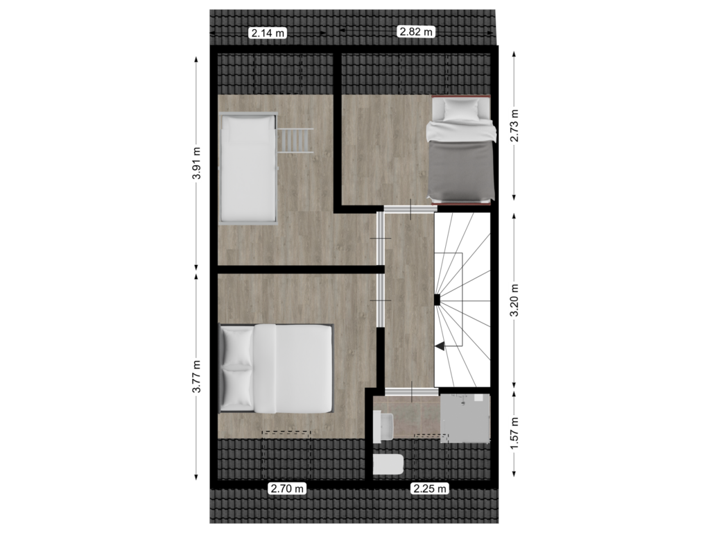 View floorplan of 1e Verdieping of Marne 16