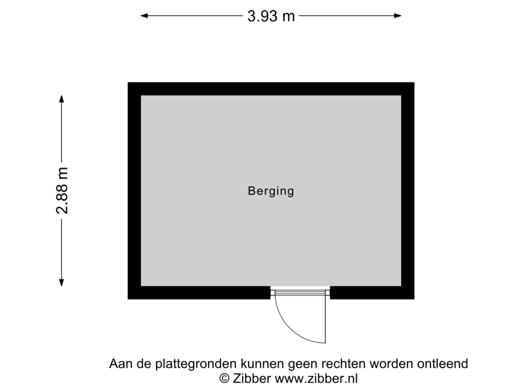 Bekijk plattegrond van Berging van Westdijk 1-A