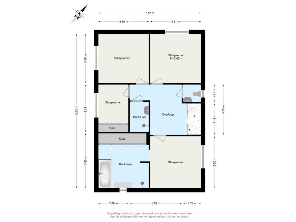 Bekijk plattegrond van 1ste Verdieping van Lijsterlaan 2-B