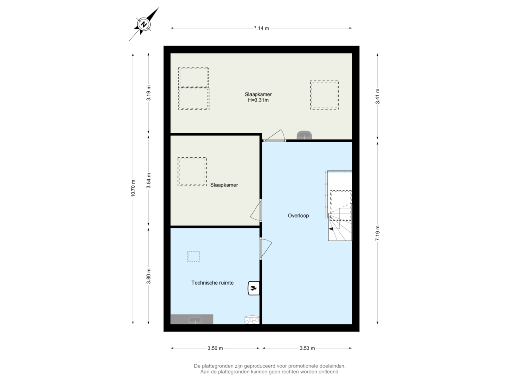 Bekijk plattegrond van 2de Verdieping van Lijsterlaan 2-B