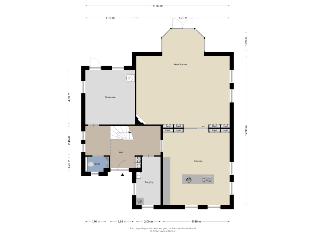 Bekijk plattegrond van Begane grond van Opkamer 4