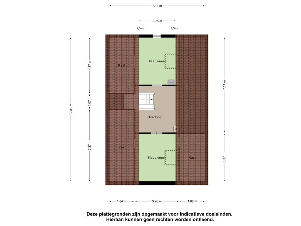 Bekijk plattegrond van Eerste Verdieping van Hazelaarstraat 22