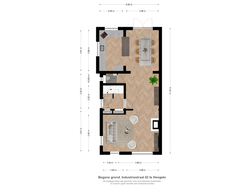 Bekijk plattegrond van Begane grond van Industriestraat 82