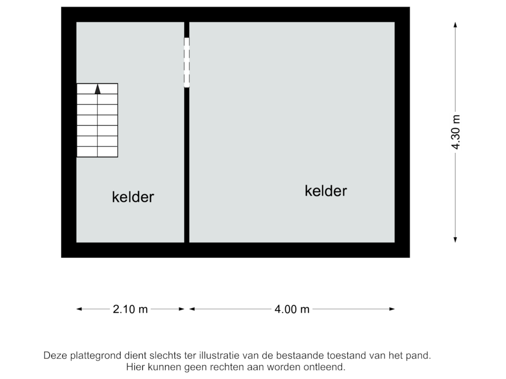 Bekijk plattegrond van kelder van Broeksittarderweg 92