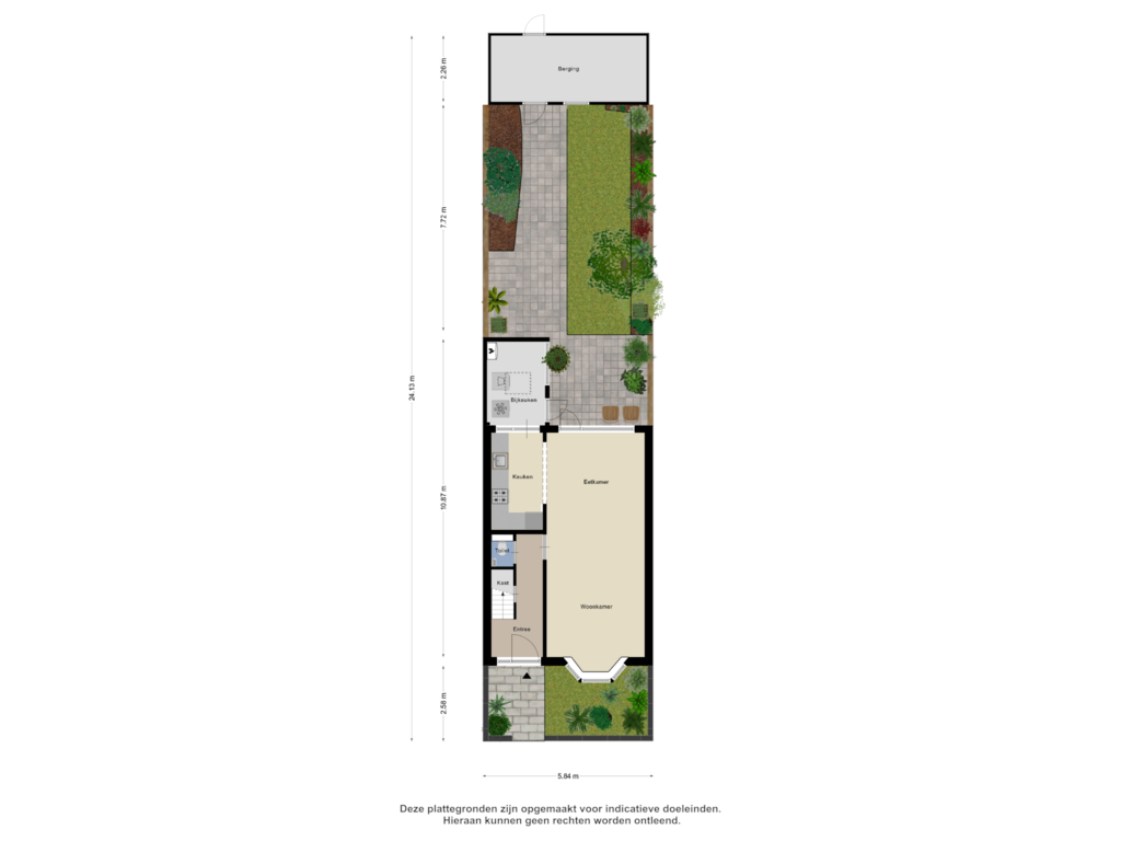 View floorplan of Begane Grond Tuin of Kalkoenstraat 9