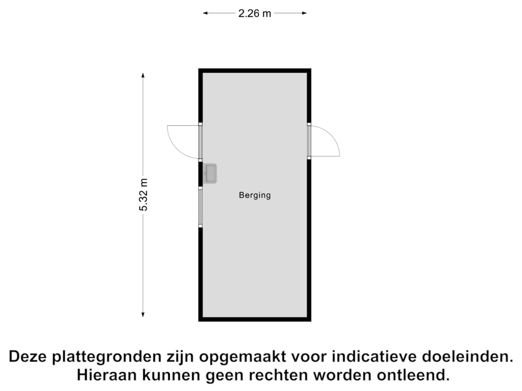 View floorplan of Berging of Kalkoenstraat 9