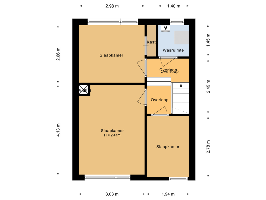 Bekijk plattegrond van Eerste verdieping van Margriethof 1