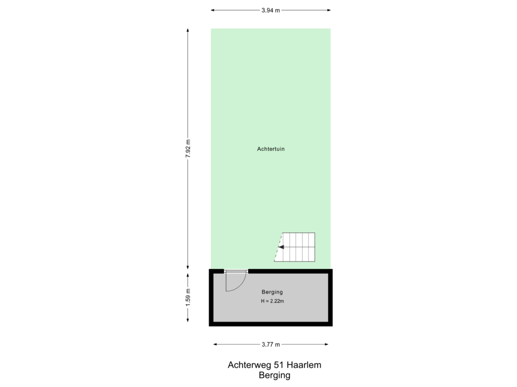 Bekijk plattegrond van Berging van Achterweg 51