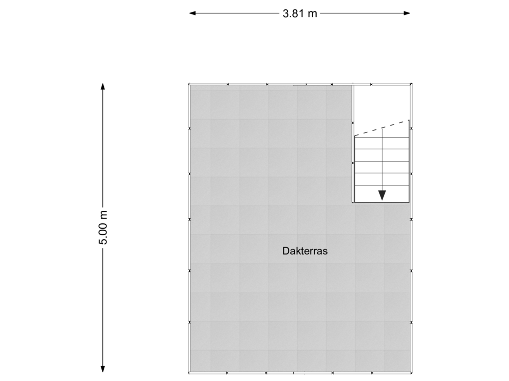 Bekijk plattegrond van Dakterras van Van Hogendorpstraat 102-4