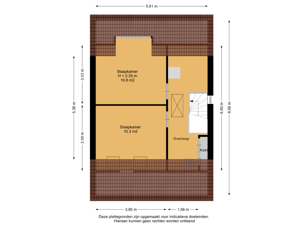 View floorplan of 2e Verdieping of Gonzagaruimte 34