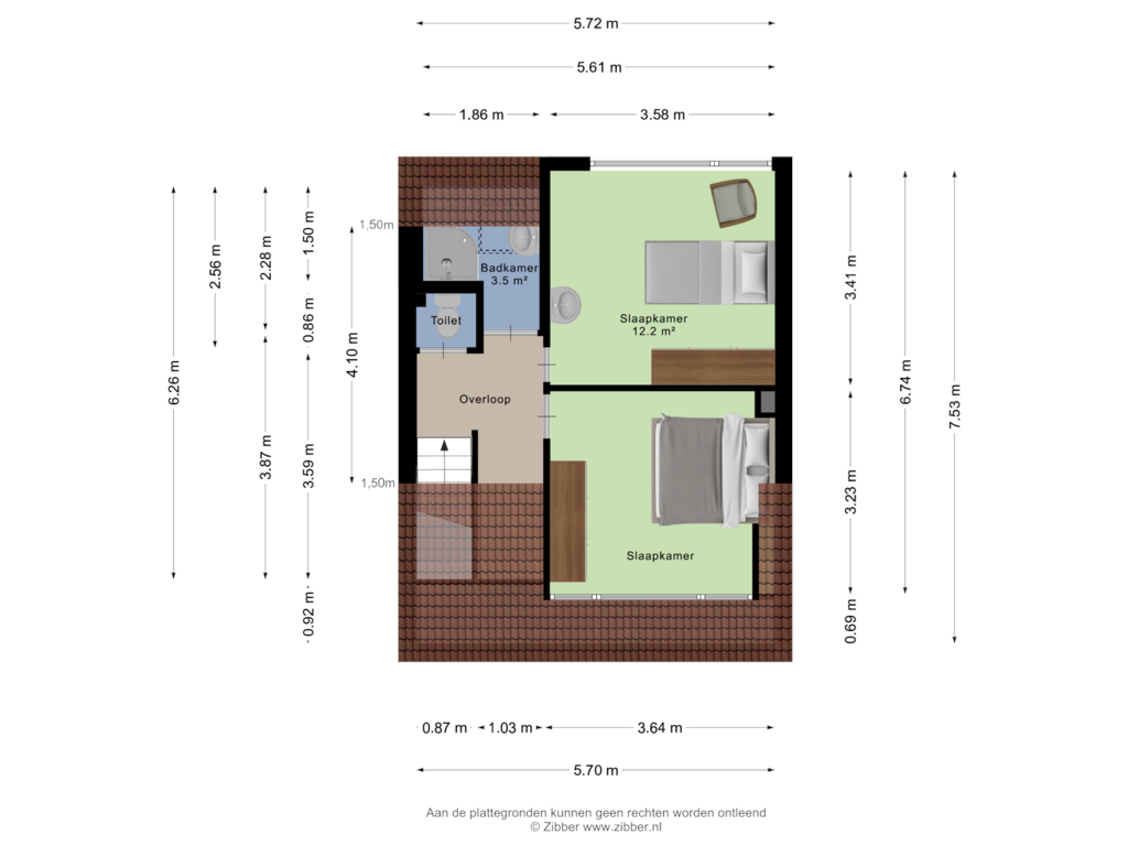 View floorplan of Eerste Verdieping of Magerhorststraat 30