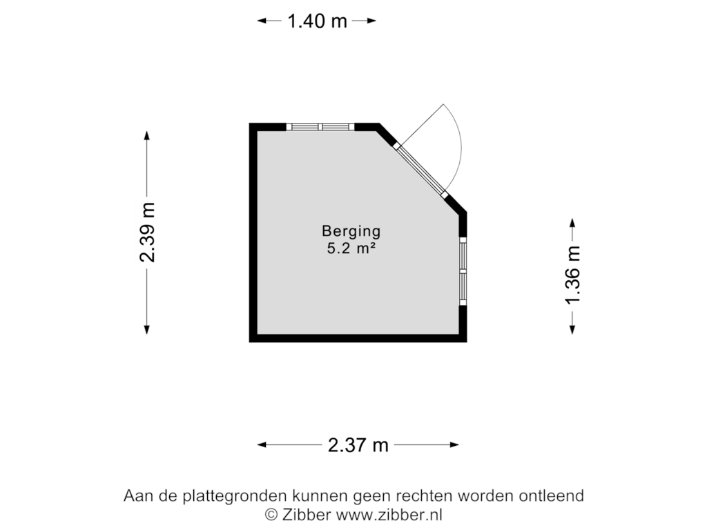 View floorplan of Berging of Magerhorststraat 30