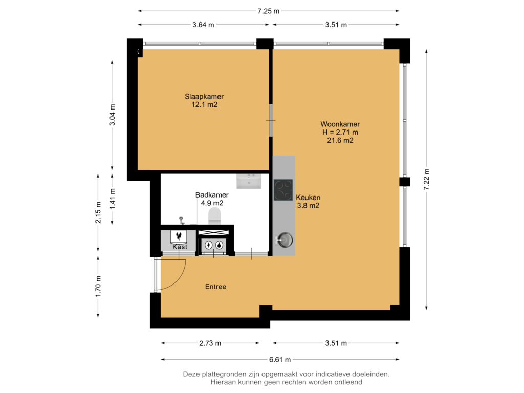 View floorplan of Appartement of Rivium 1e straat 65-C