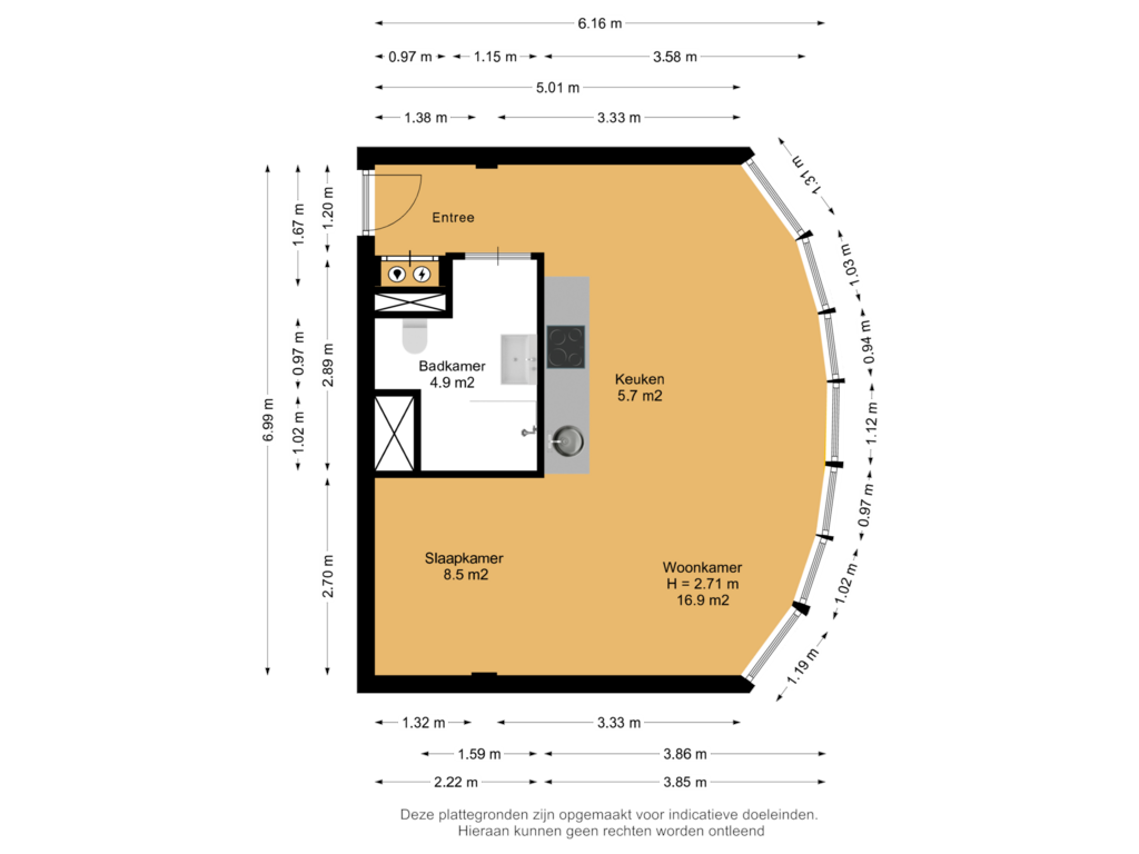 View floorplan of Appartement of Rivium 1e straat 67-M