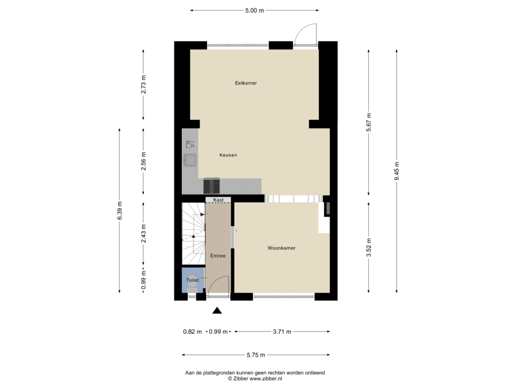 Bekijk plattegrond van Begane Grond van Bronweg 27