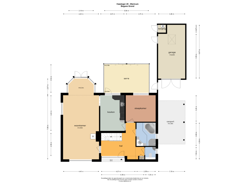 Bekijk plattegrond van BEGANE GROND van Hazeleger 26