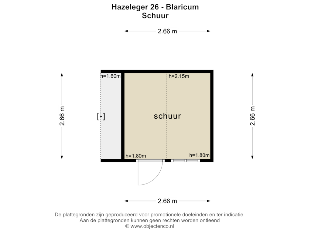 Bekijk plattegrond van SCHUUR van Hazeleger 26