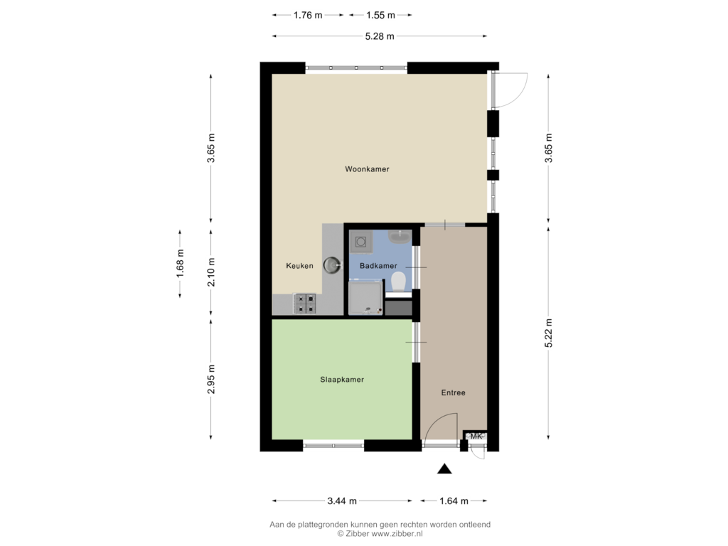 View floorplan of Begane grond of Planetenhof 30-B