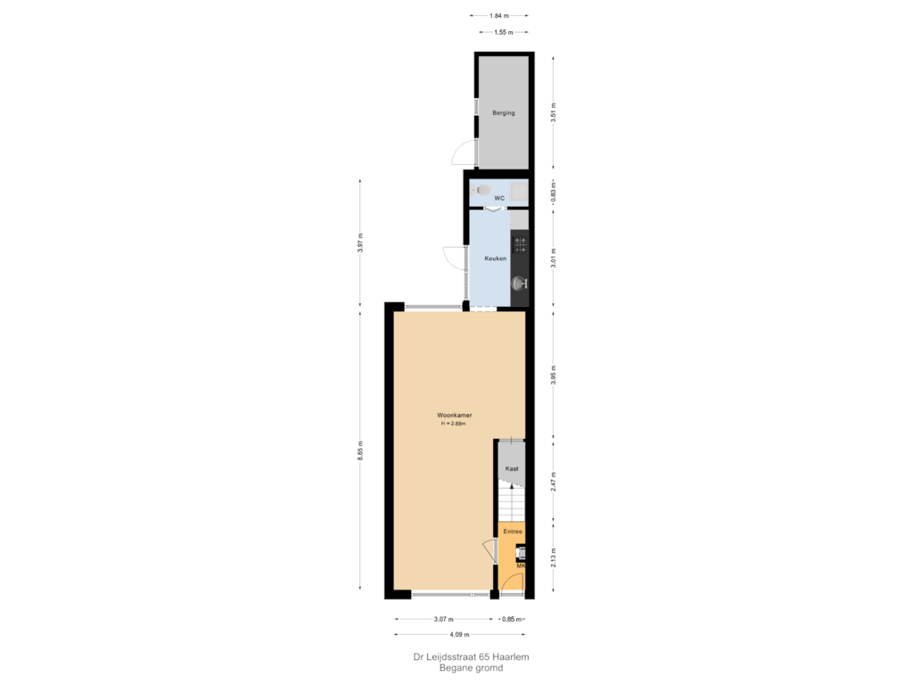 View floorplan of Begane grond of Dr. Leijdsstraat 65