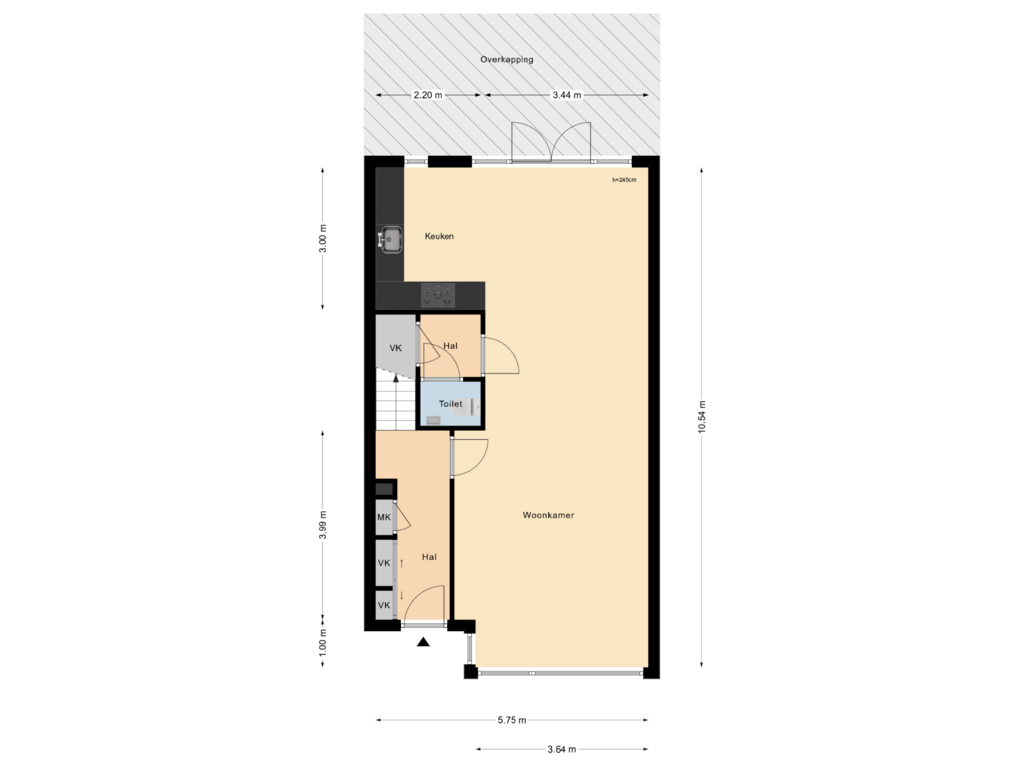 Bekijk plattegrond van Begane Grond van Rijsoortstraat 17