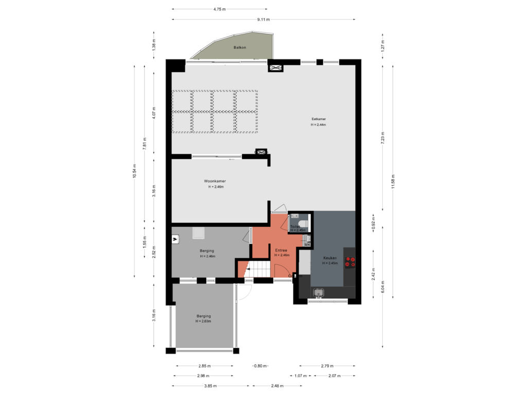 Bekijk plattegrond van Begane grond van Het Haf 23