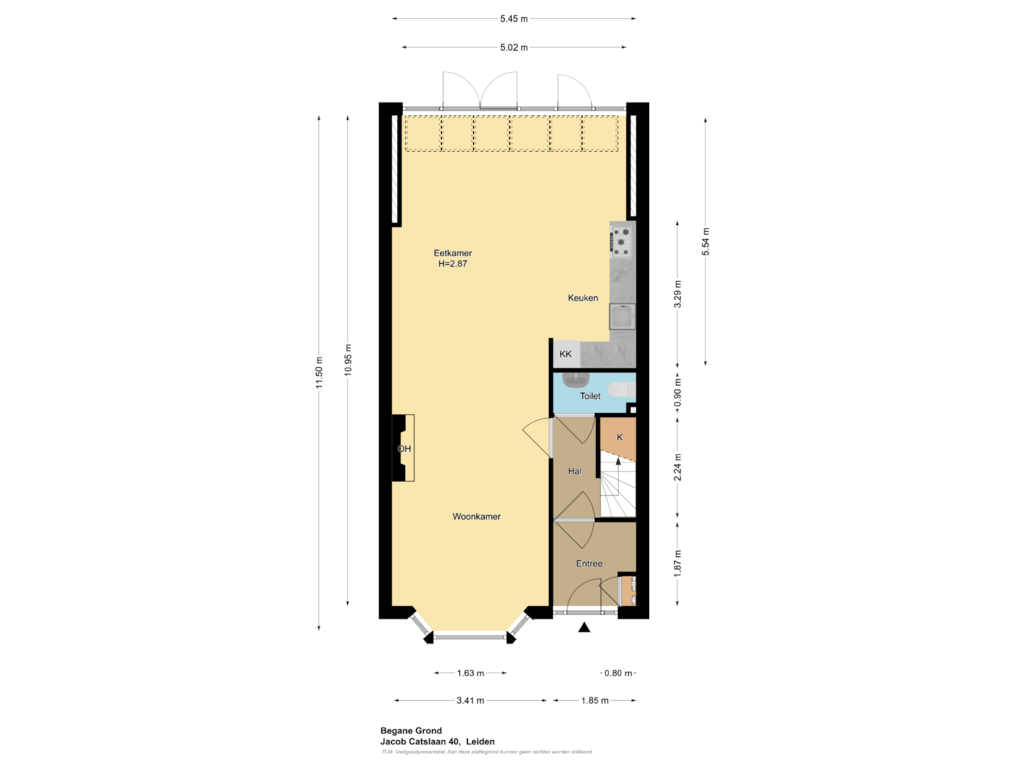 View floorplan of Begane Grond of Jacob Catslaan 40