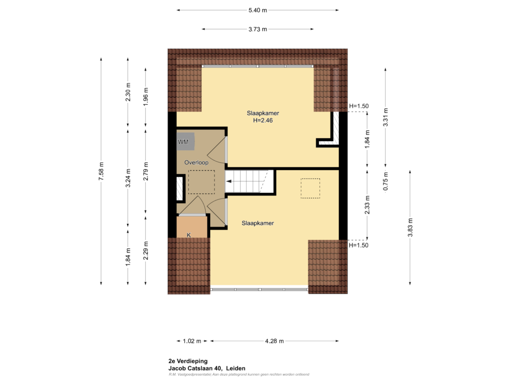 View floorplan of 2e Verdieping of Jacob Catslaan 40