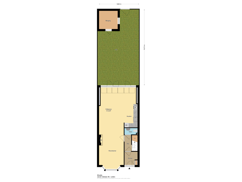 View floorplan of Situatie of Jacob Catslaan 40