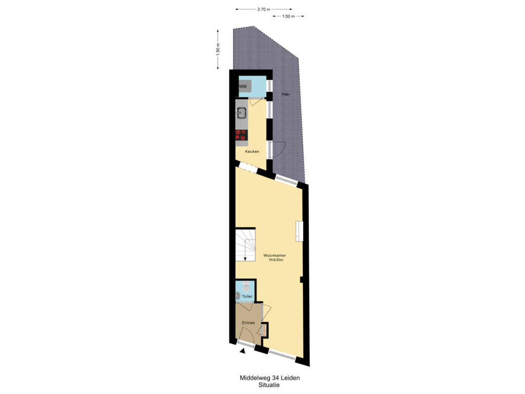 Bekijk plattegrond van Situatie van Middelweg 34