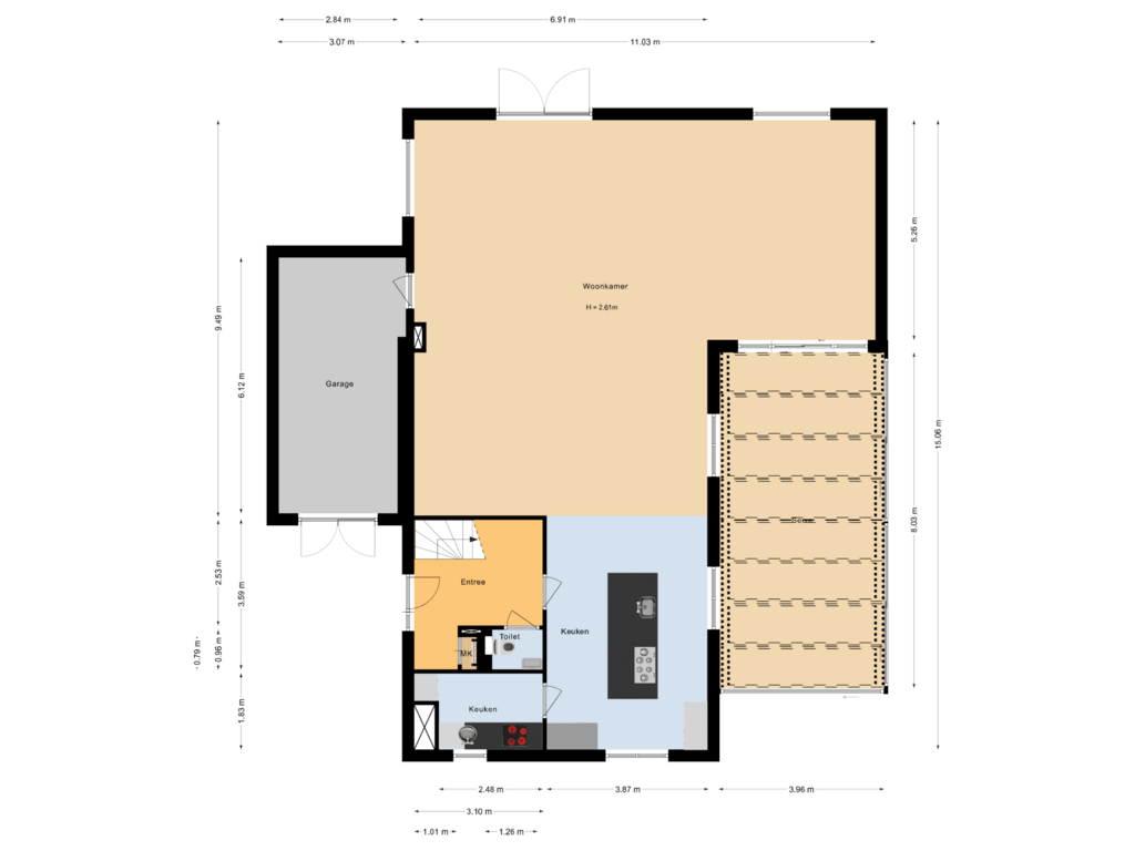 Bekijk plattegrond van Begane grond van Willie Wortelstraat 2