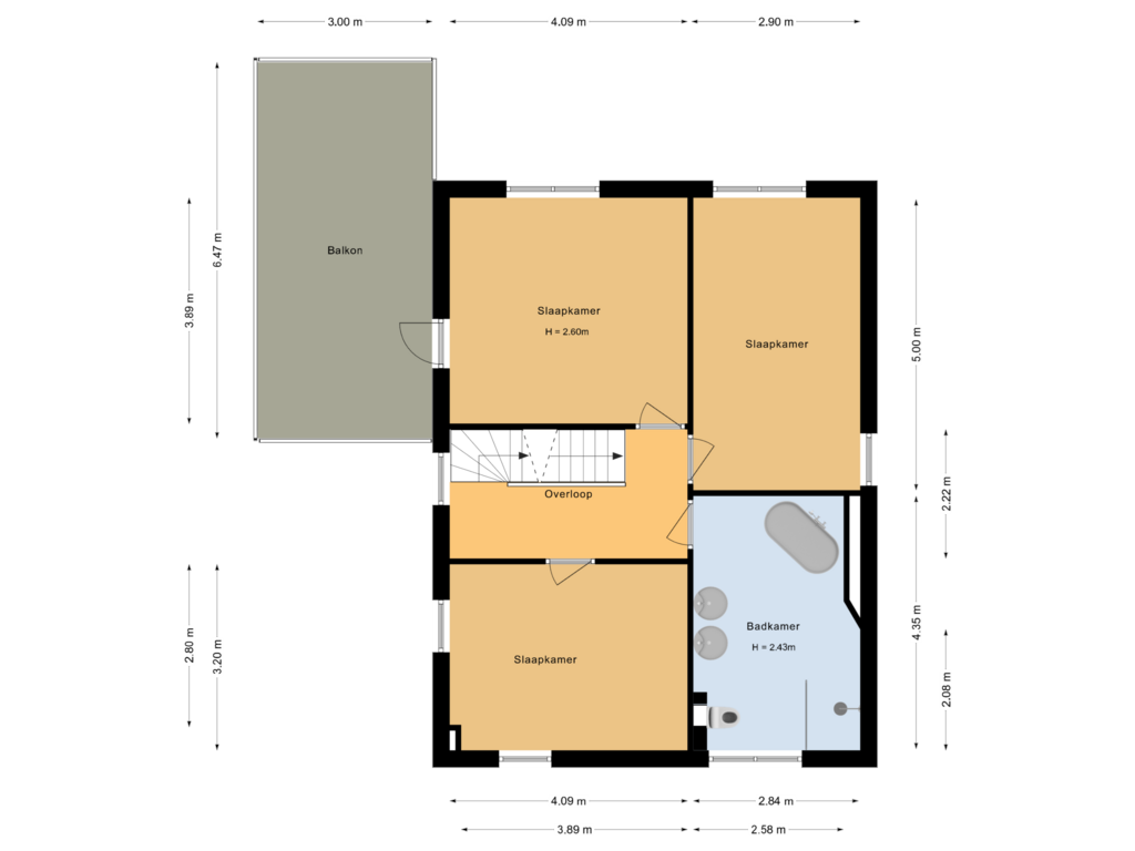 Bekijk plattegrond van Eerste verdieping van Willie Wortelstraat 2