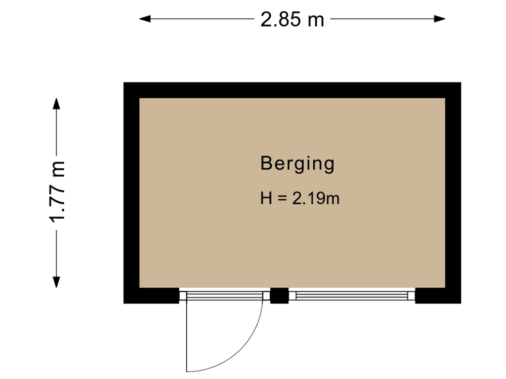 Bekijk plattegrond van Berging 2 van Willie Wortelstraat 2