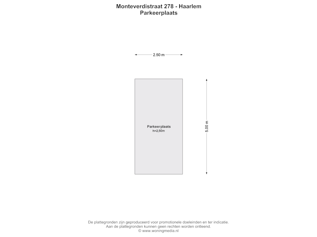 View floorplan of Parkeerplaats of Monteverdistraat 278