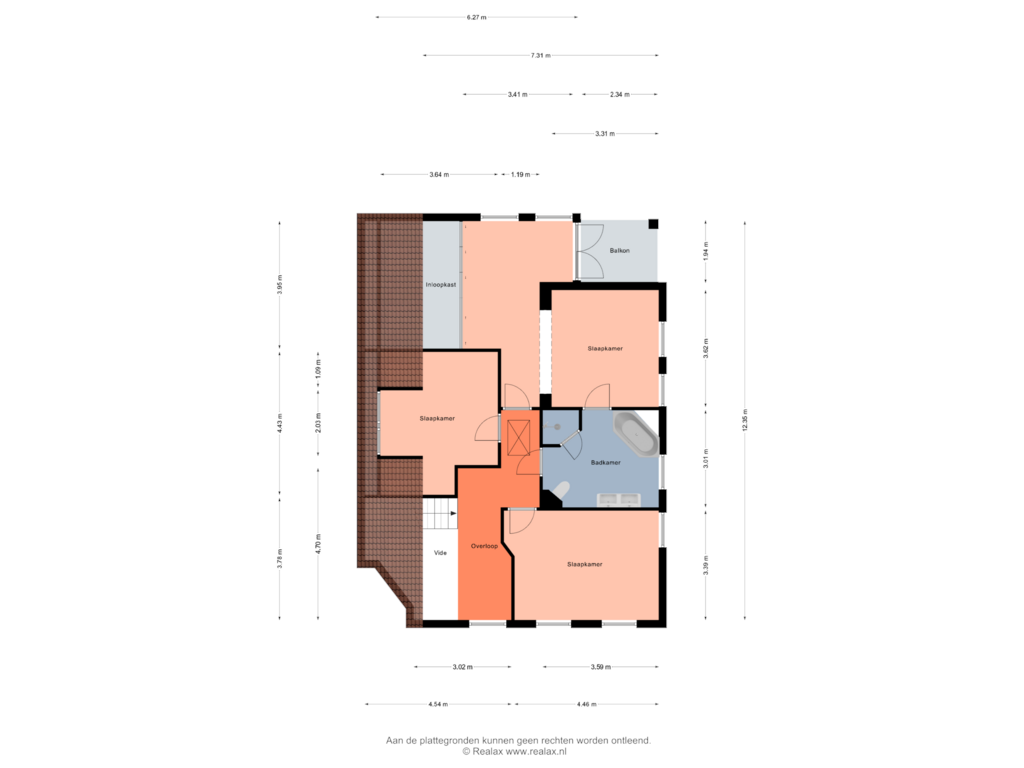 View floorplan of Verdieping 1 of Landweg 3