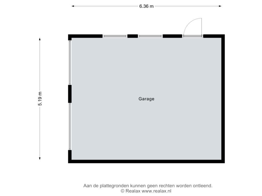 View floorplan of Garage of Landweg 3