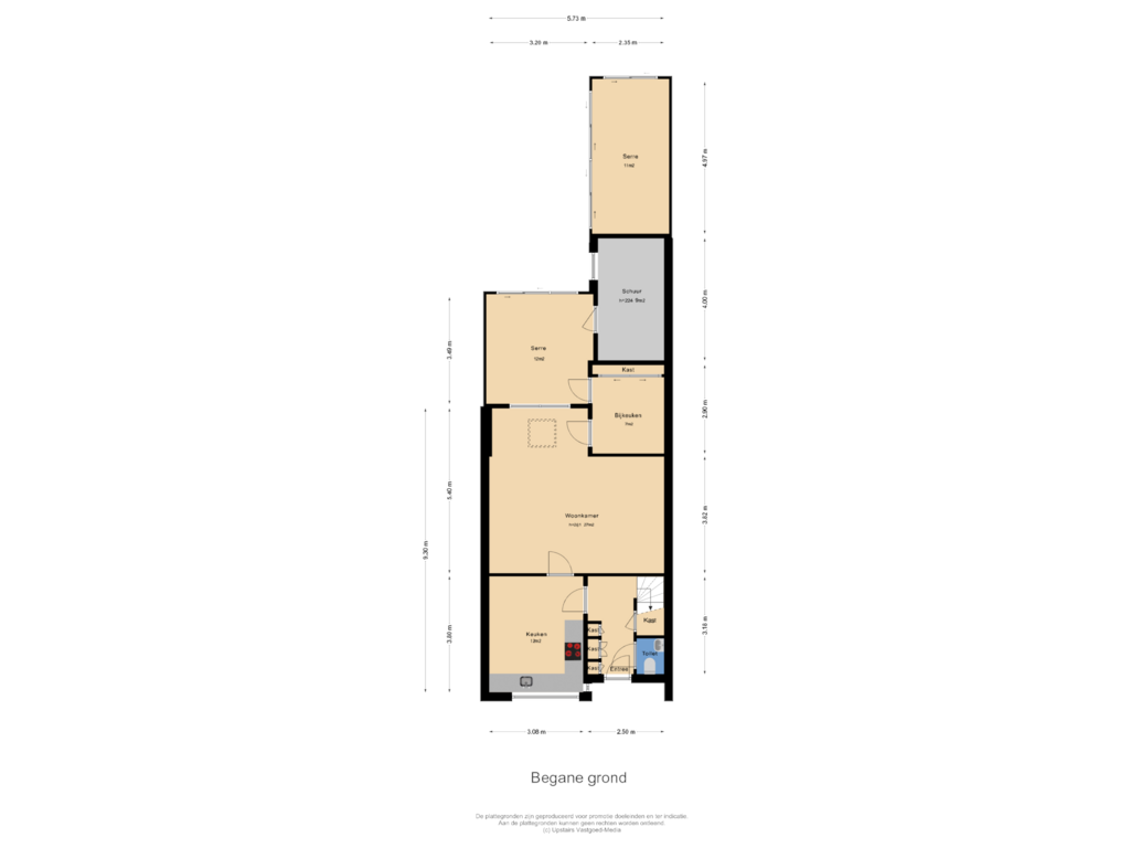 Bekijk plattegrond van Begane grond van Schutmeesterweg 28