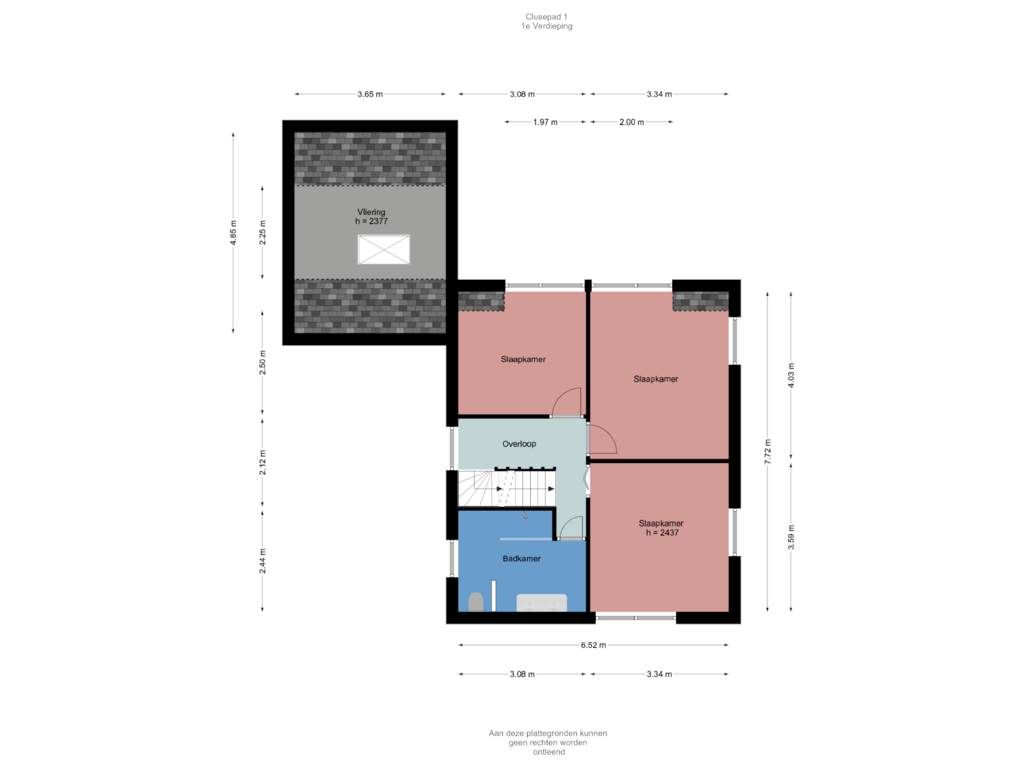 Bekijk plattegrond van 1e Verdieping van Clusepad 1