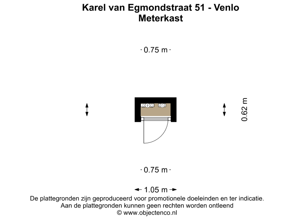 View floorplan of Meterkast of Karel van Egmondstraat 51