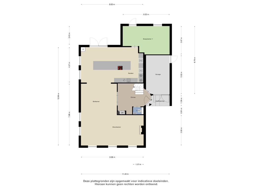 Bekijk plattegrond van Begane Grond van De Groes 2-B