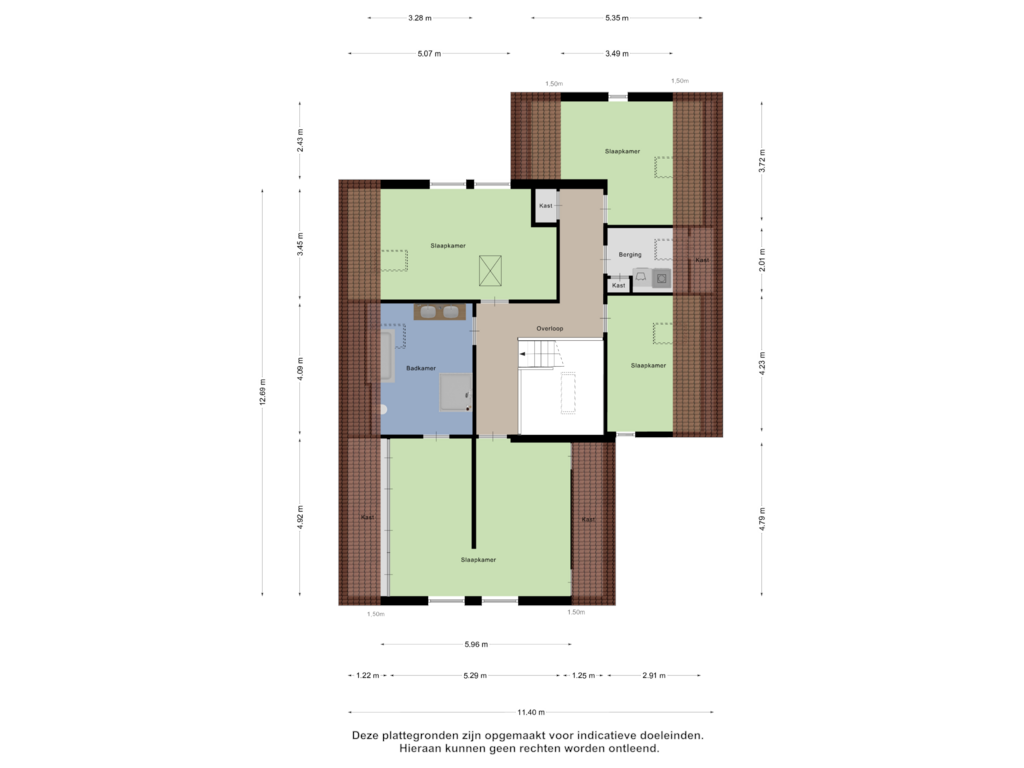 Bekijk plattegrond van Eerste Verdieping van De Groes 2-B