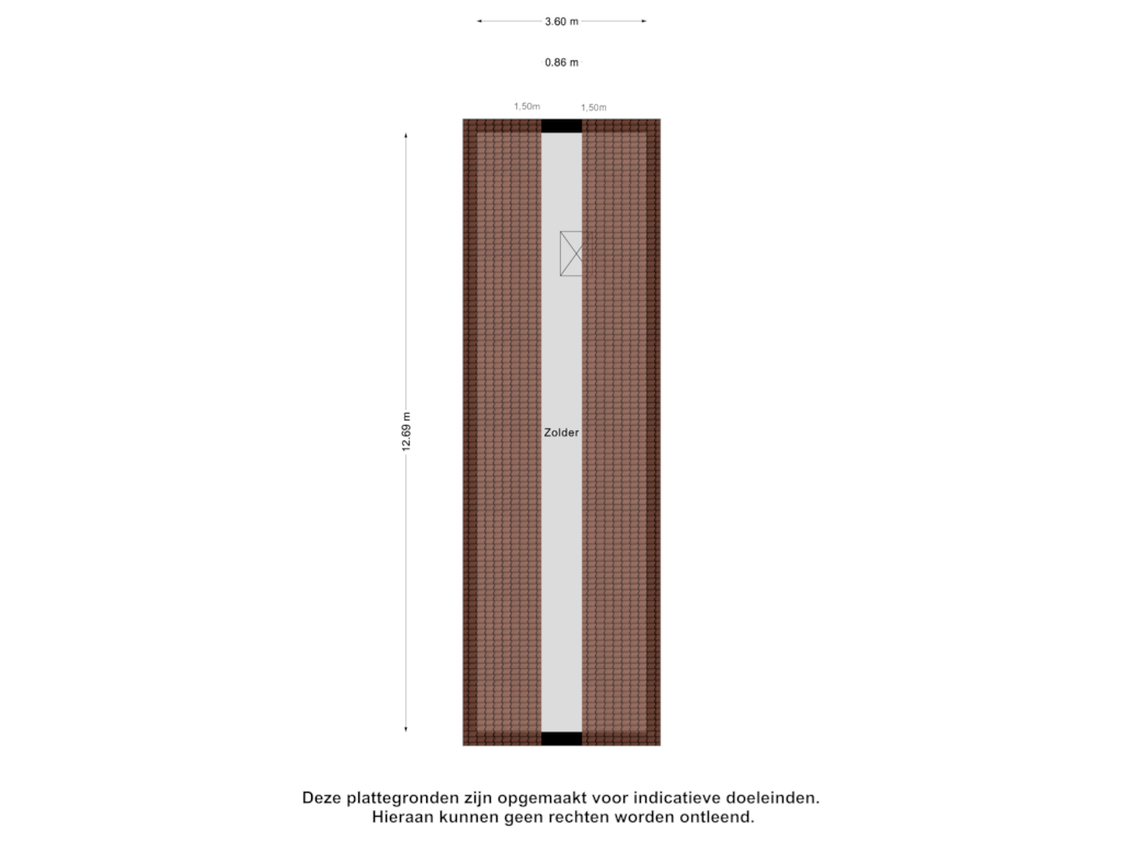 Bekijk plattegrond van Zolder van De Groes 2-B