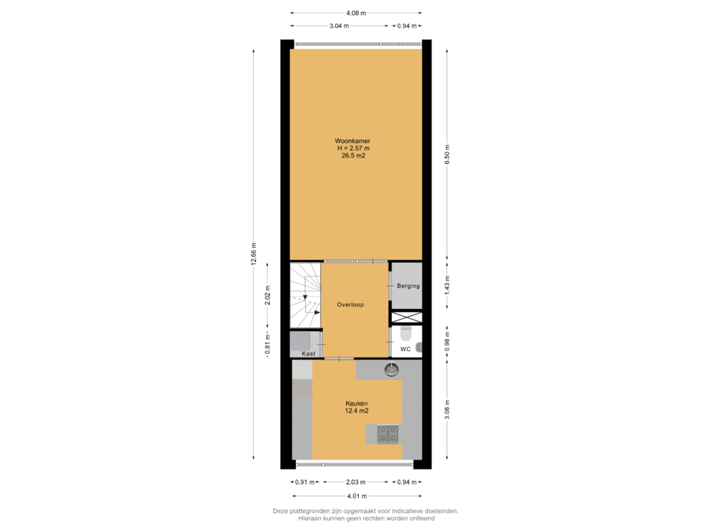 Bekijk plattegrond van 1e Verdieping van De Colignystraat 3