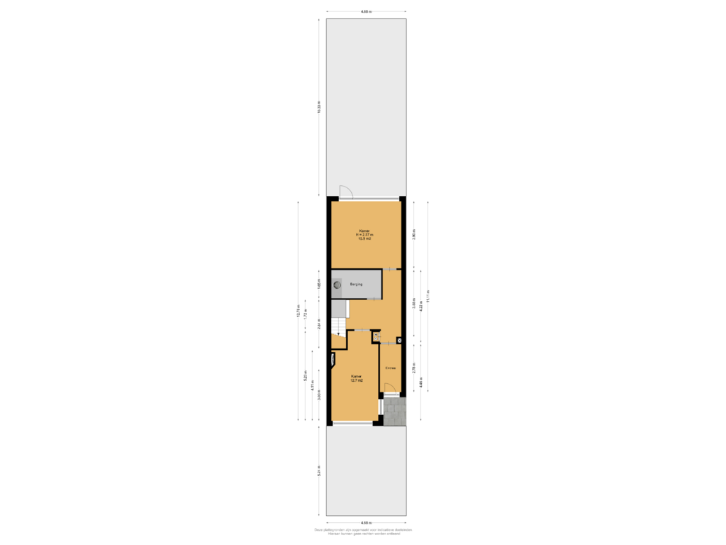 Bekijk plattegrond van Begane Grond Met Tuin van De Colignystraat 3