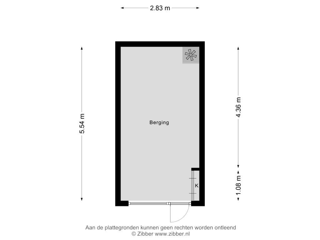 View floorplan of Berging of Rubensstraat 2