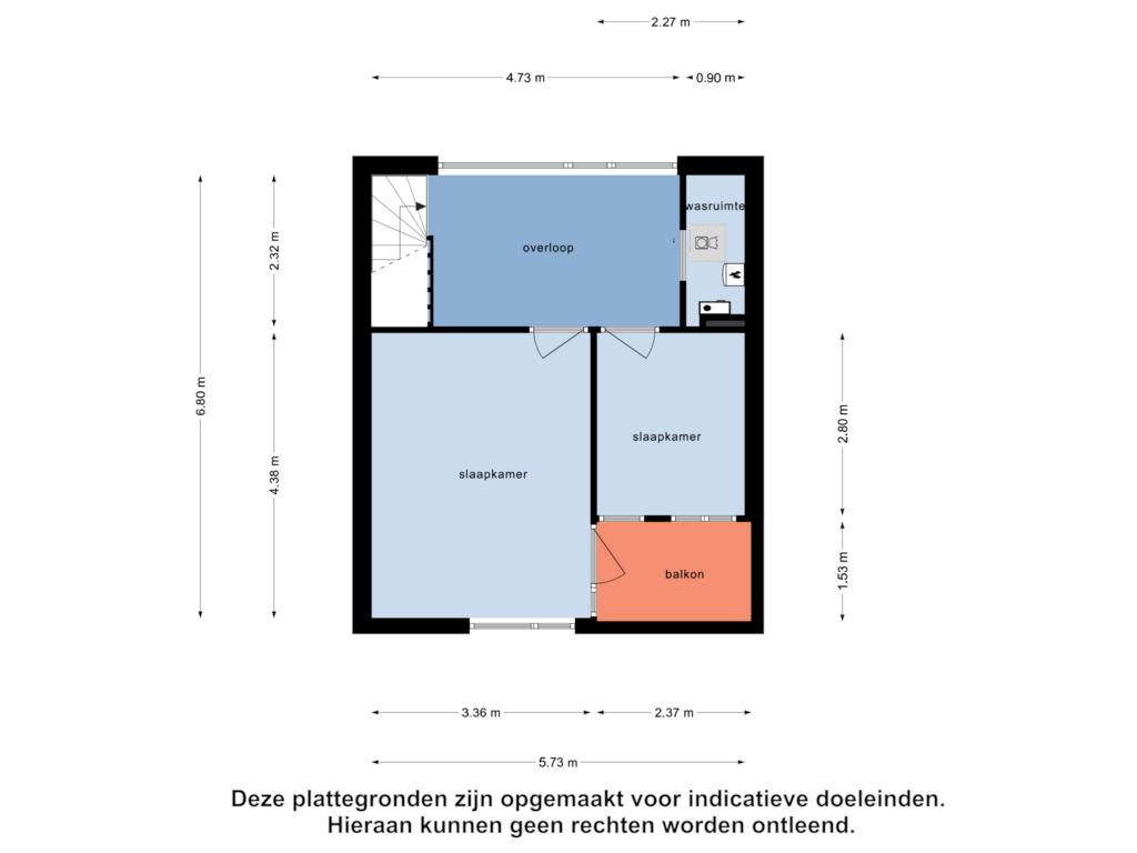 View floorplan of Tweede Verdieping of Vinkenhof 11